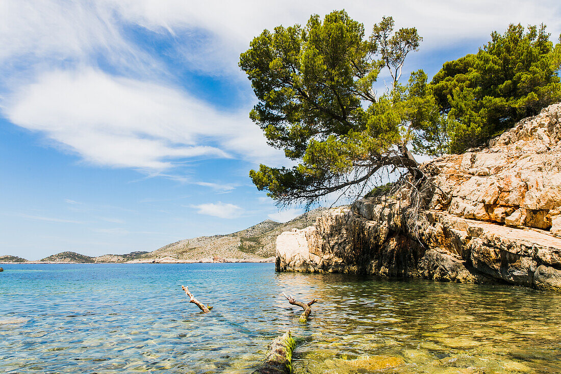  Lonely bay on the island of Lastovo in Croatia 