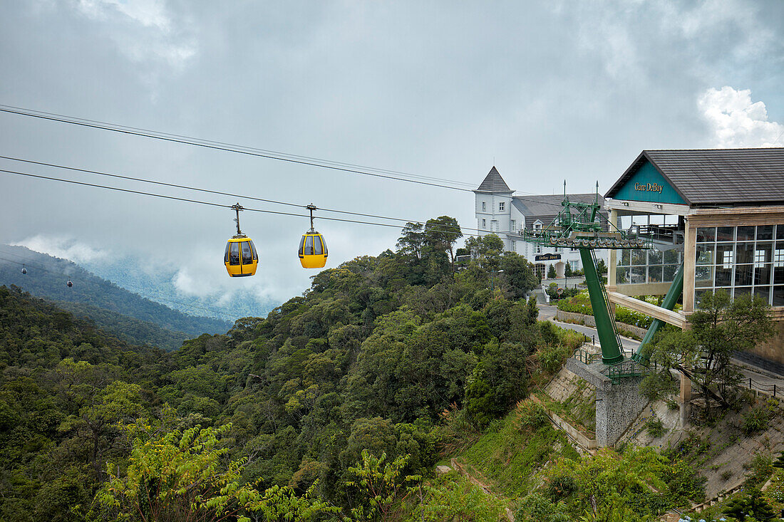 Ba Na Cable Car. Ba Na Hills Mountain Resort near Da Nang, Vietnam.