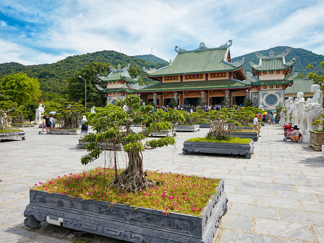 Bonsai garden at the Linh Ung Pagoda. Da Nang, Vietnam.