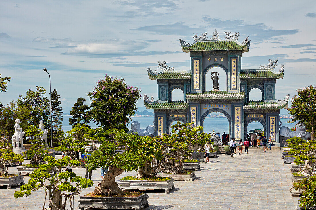  Bonsai-Garten an der Linh-Ung-Pagode. Da Nang, Vietnam. 