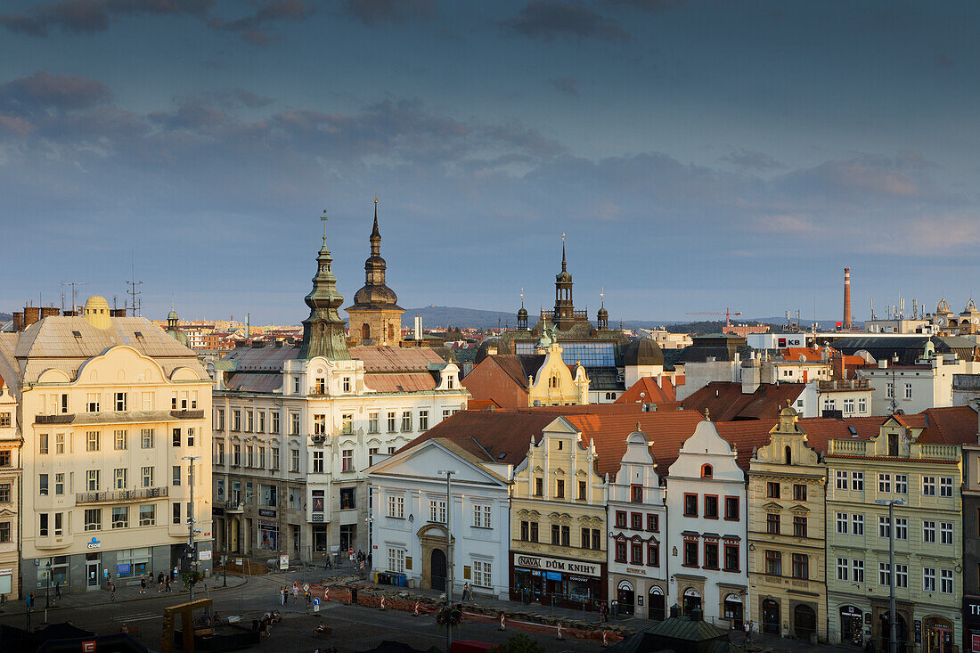 View frpm Terrace Restaurant, otel Central,Market Square, Pilsen, Czech Republic