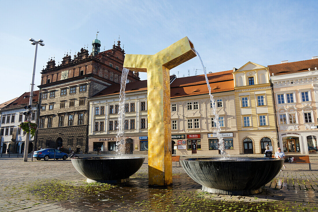  Goldene Quelle, Kaiserhaus, Platz der Republik, Pilsen, Tschechische Republik 