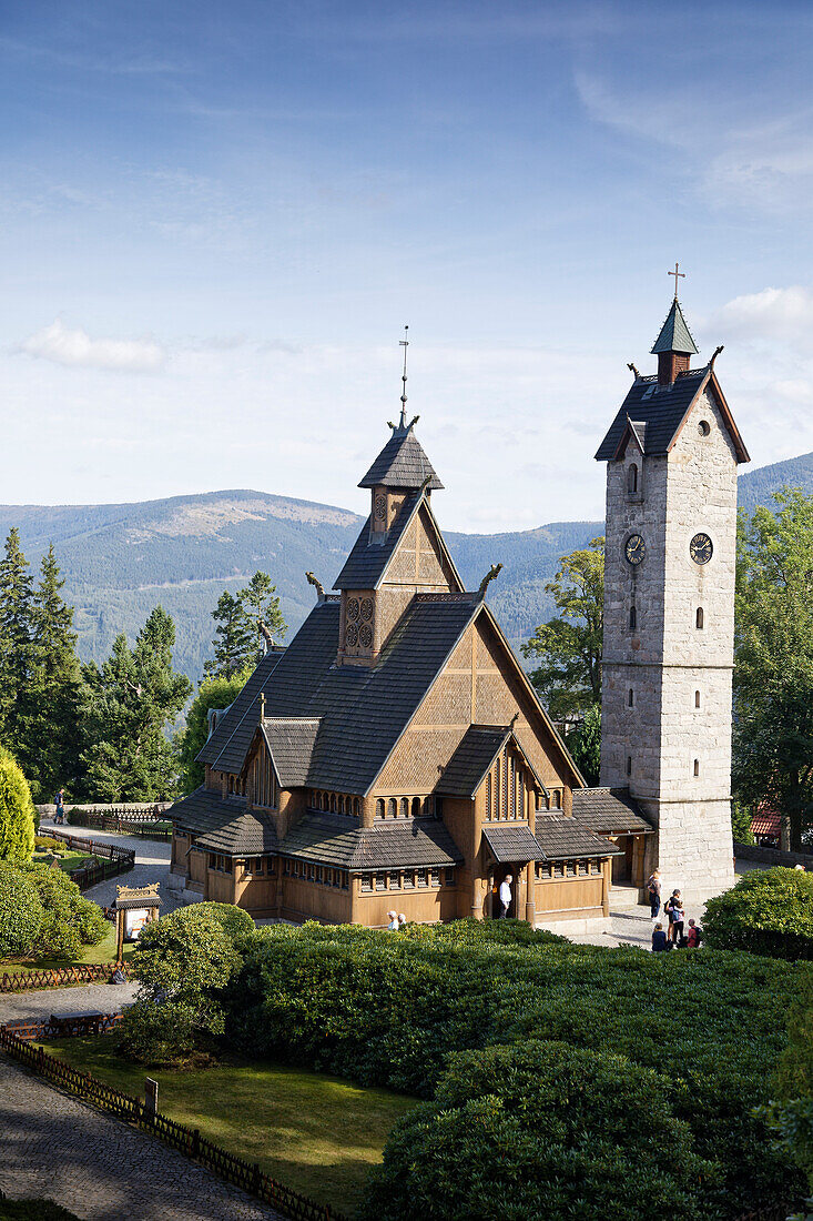 Wang, norwegian Stavechurch, Karpacz, Krummhübel, Riesengebirge, Lower Silesia, Poland, norwegiscxh, Stabkirche