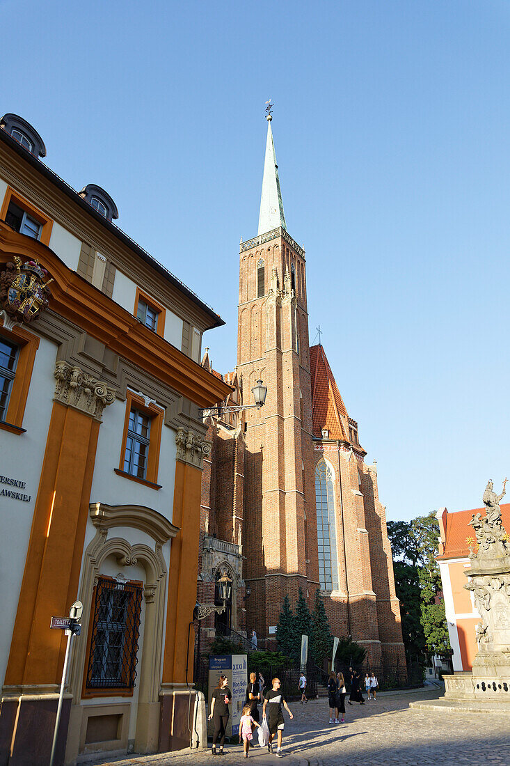  Stiftskirche des Heiligen Kreuzes und St. Bartholomäus, Dominsel, Wroclaw, Breslau, Niederschlesien, Polen 