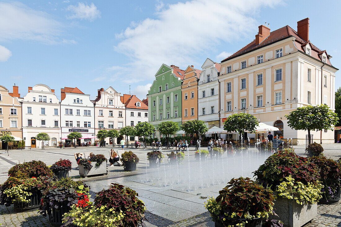 Market Square, Boleslawiec, Bunzlau, Lower Silesia, Poland