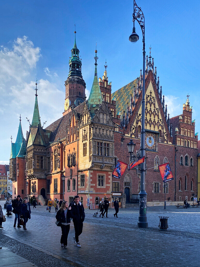  Rathaus, Rynek Wroclaw, Breslau, Niederschlesien, Polen 