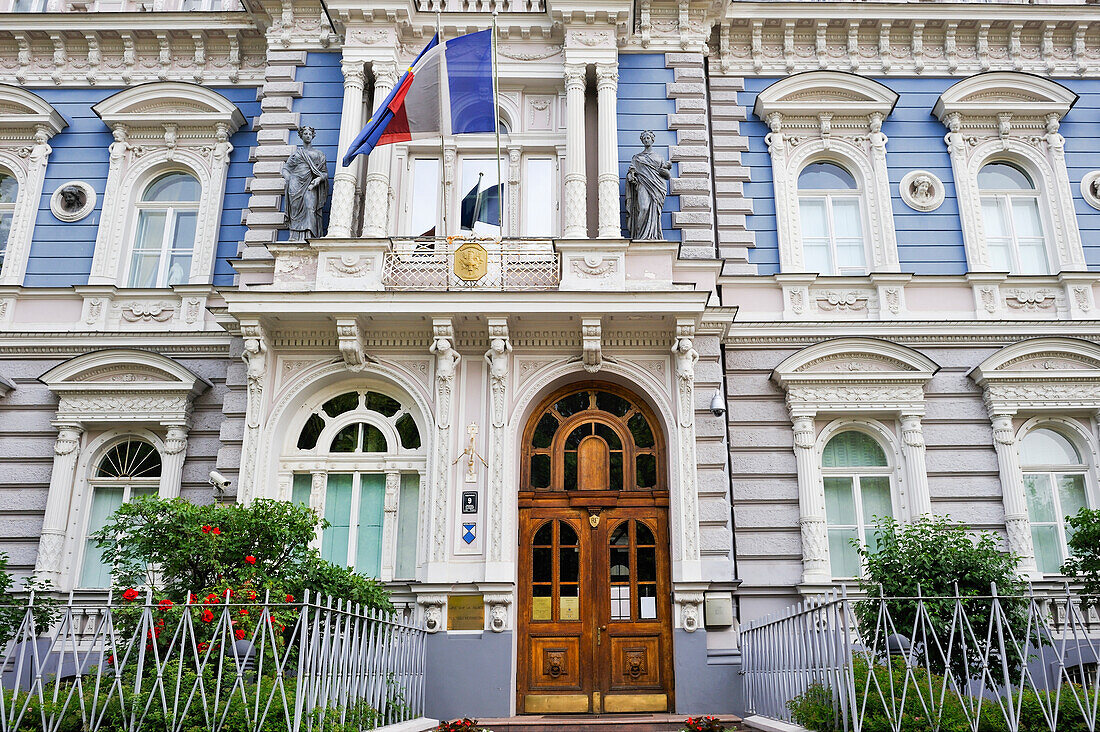  Jugendstil-Fassade, Altstadt, Riga, Lettland, Baltikum, Nordeuropa 