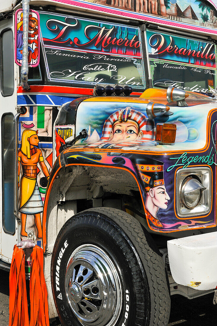 Diablo Rojo_Red Devil,bus in Panama,Colon,Republic of Panama,Central America