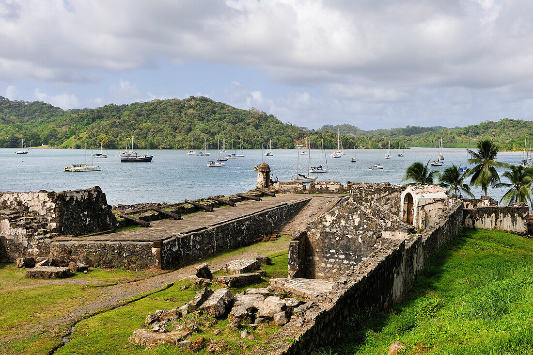 battery and ruins of the fort of Portobello,Colon Province,Republic of Panama,Central America