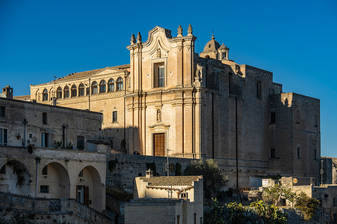 Church of Sant’Agostino in the Sassi di Matera, the historic center of Matera, Basilicata, Italy.