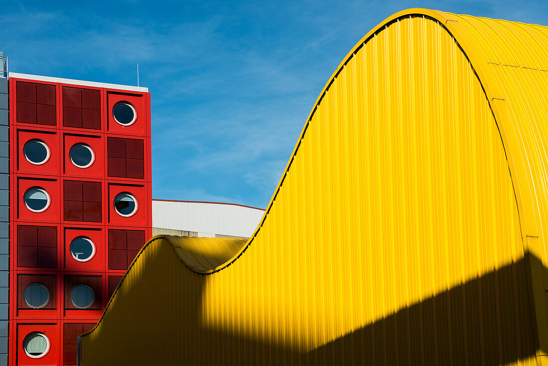  Modern architecture, University of Luxembourg, on the site of a former steelworks, Belval, Esch-sur-Alzette, Luxembourg 