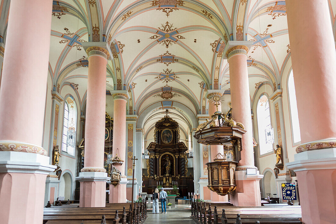 Innenansicht, Karmeliterkloster, Beilstein, Mosel, Rheinland-Pfalz, Deutschland