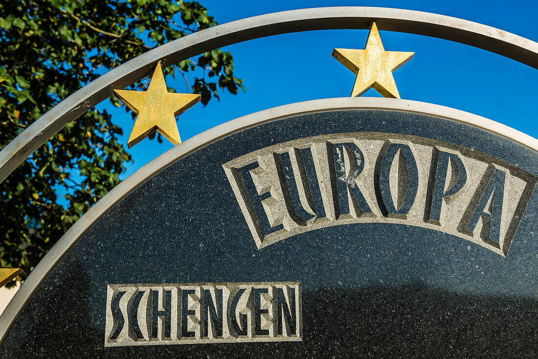  Lettering Europe, Schengen, Canton Remich, Luxembourg, Luxembourg 