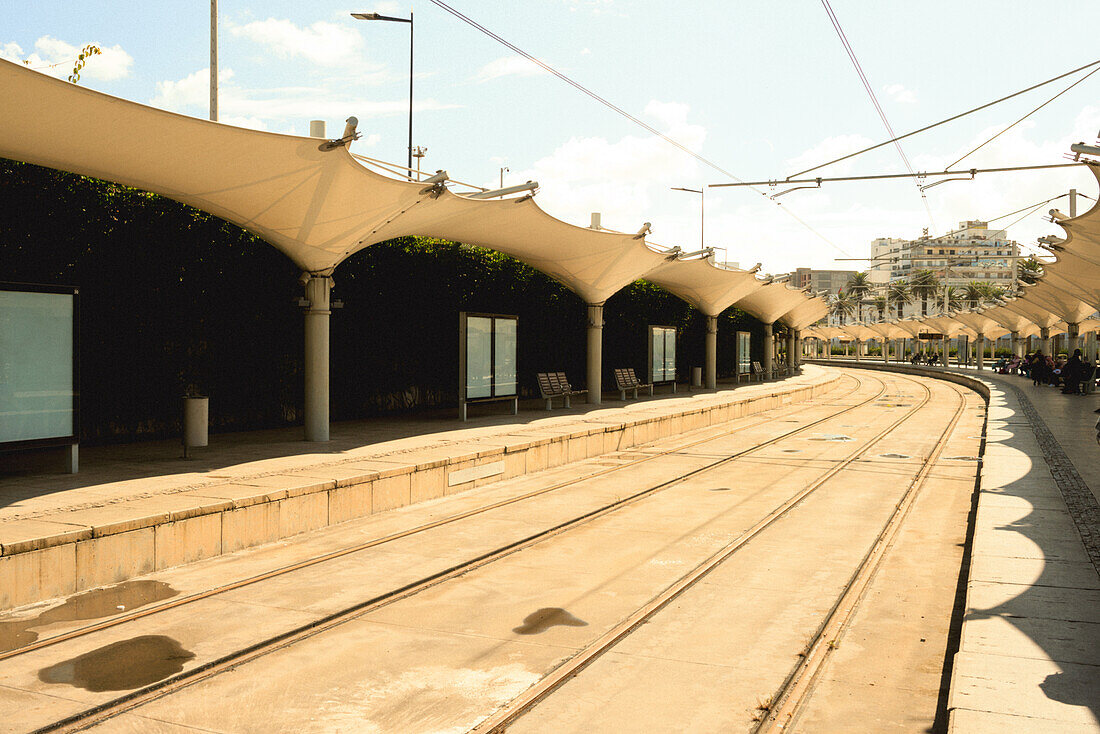  Casa Port train station in Morocco, Casablanca, the most densely populated city in Morocco. 