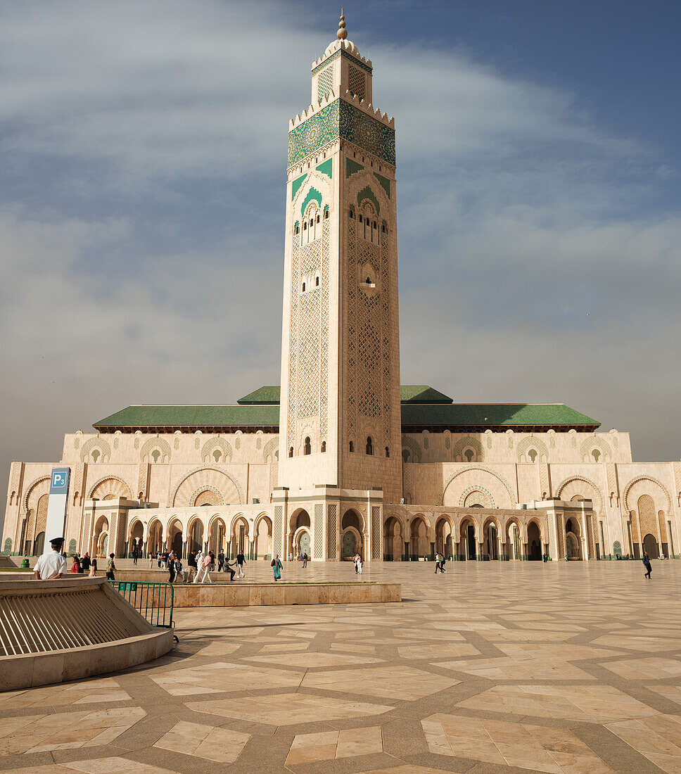  Hassan II Mosque in Morocco, Casablanca, one of the largest mosques in the world. 