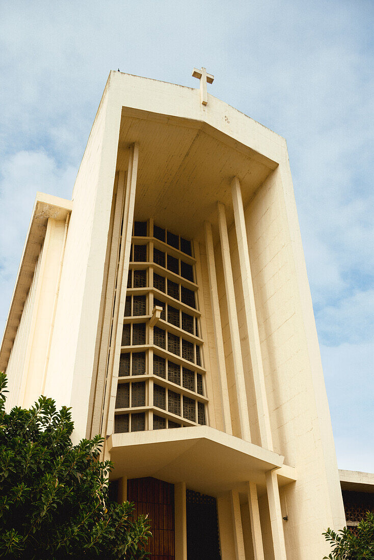  The Church of Notre Dame de Lourdes was photographed in Morocco, Casablanca. It is one of the Christian churches of Casablanca. 