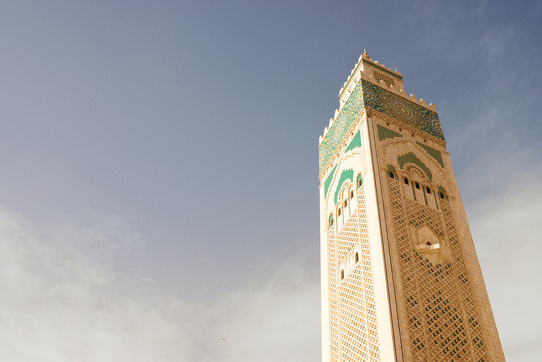  Hassan II Mosque in Morocco, Casablanca, one of the largest mosques in the world. 