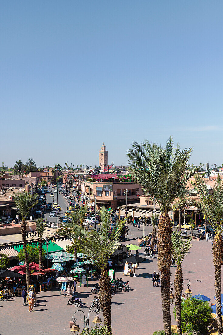 Blechschmiedeplatz in Marrakesch in der Nähe der alten historischen Medina von Marrakesch, Marokko