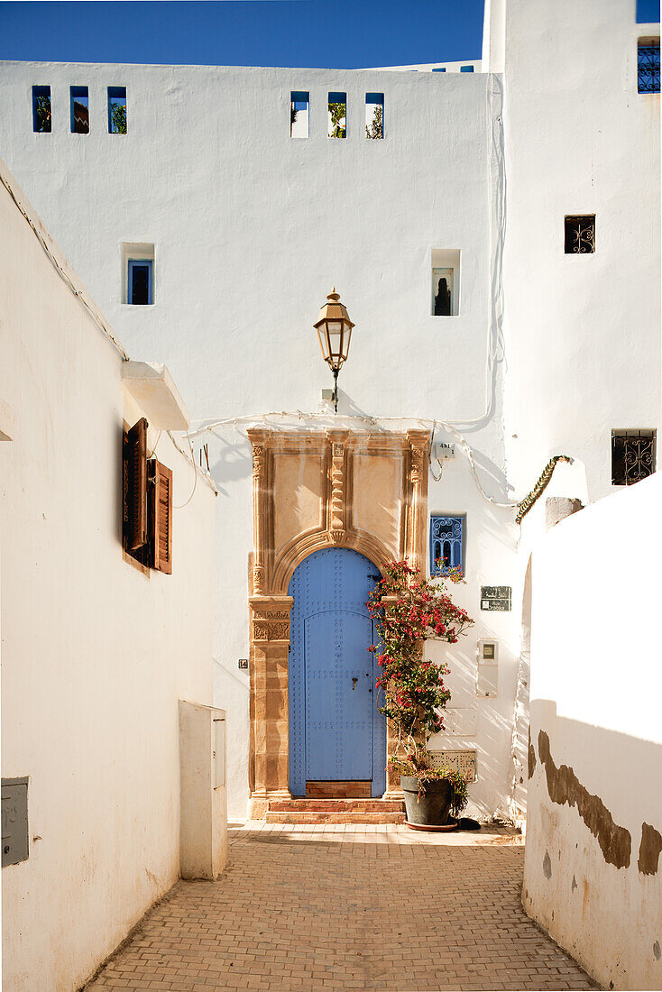  Street photography in the midday sun of the Kasbah of the Oudayas in Rabat, Morocco. 