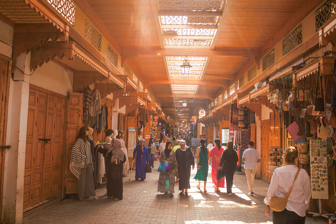  Street photography of the Medina, the old central market place of Rabat, in Morocco. 