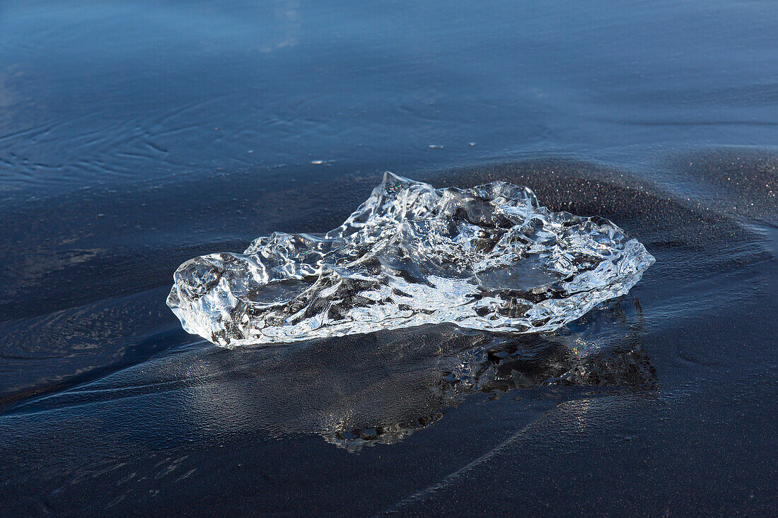  Chunks of ice on Breidamerkursandur beach, Sudursveit, Iceland 