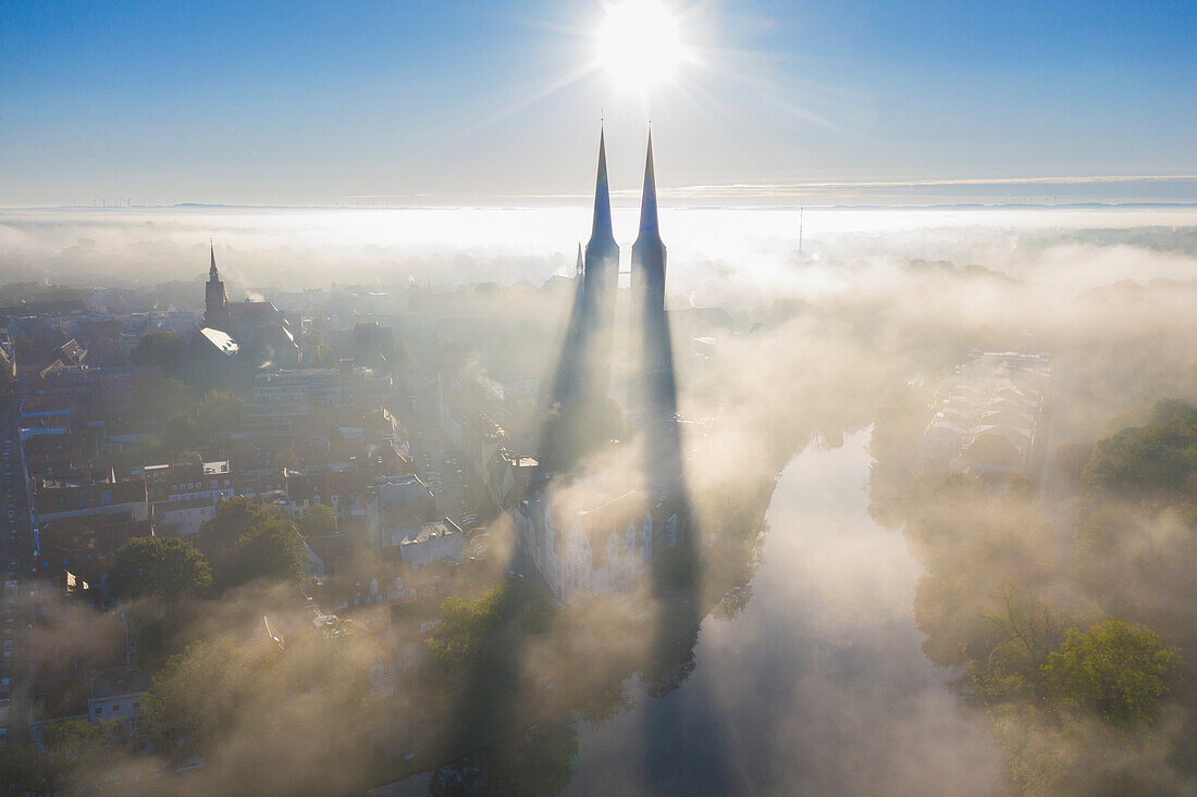 Blick auf die Altsadt, Hansestadt Lübeck, Schleswig-Holstein, Deutschland