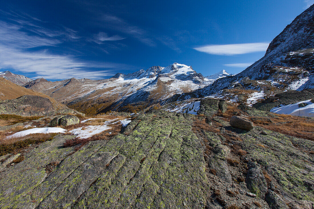  View of the Gran Paradiso mountain, Gran Paradiso National Park, Aosta Valley, Italy 