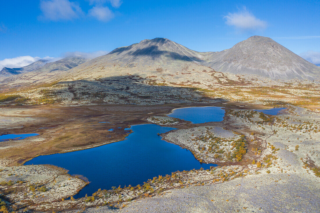  View of the autumnal mountain landscape, Innlandet, Norway 