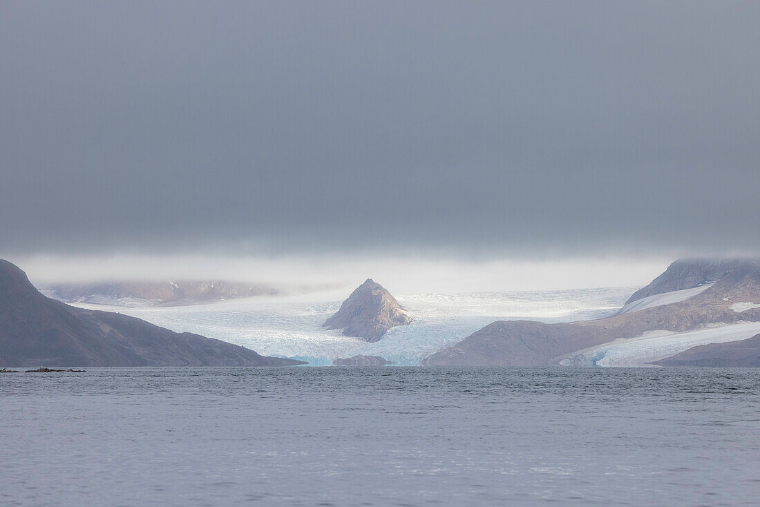  Mountains in the Bjornfjord at Smeerenburgbreen, Spitsbergen, Norway 