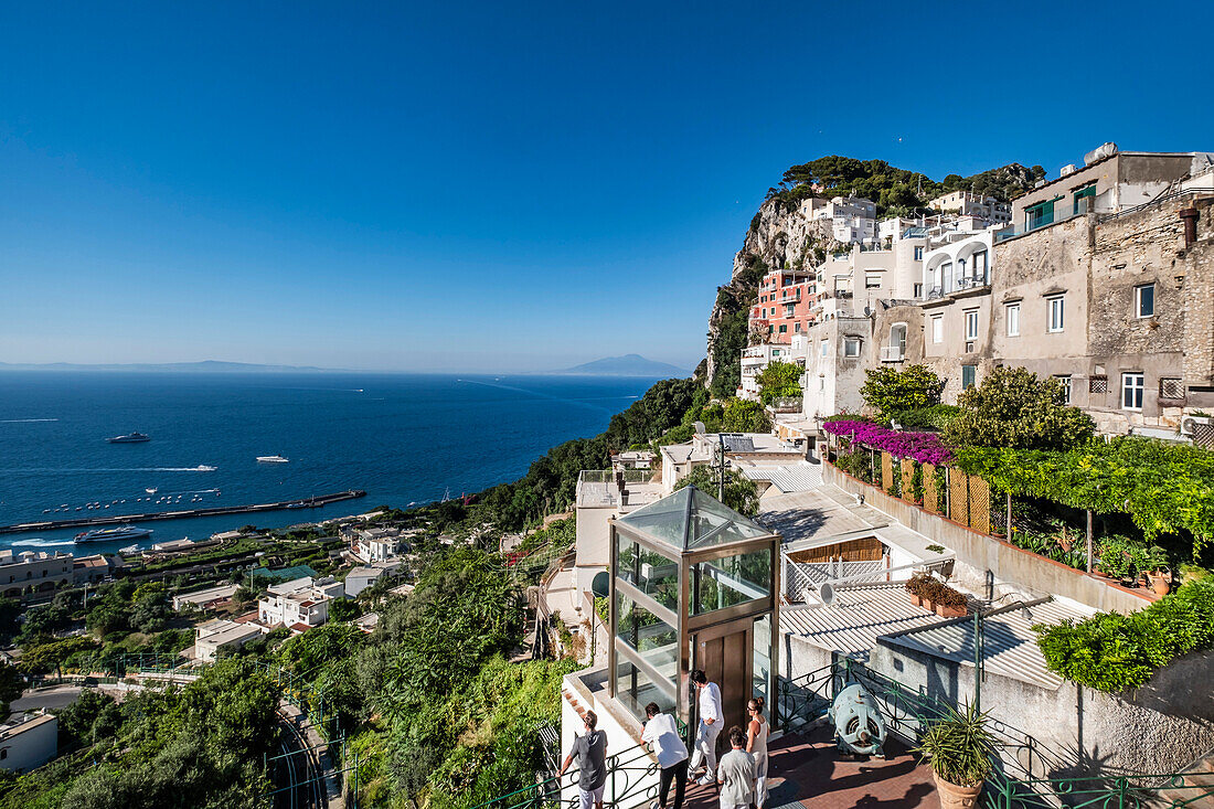  View from the Piazzetta of Capri, Capri, Gulf of Naples, Italy 