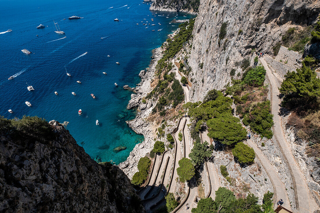 Via Krupp auf Capri, Golf von Neapel, Italien