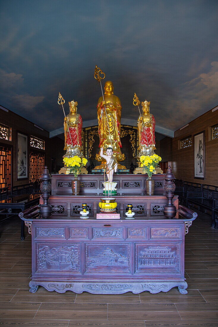  Buddha figures in the temples of Nui Sam on Mount Sam, Nui Sam, Chau Doc, An Giang, Vietnam, Asia 