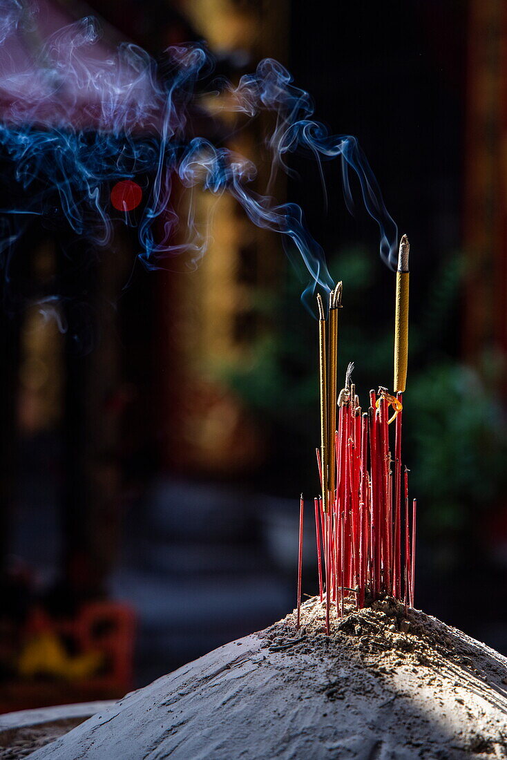  Incense in the temple, Sa Dec, Dong Thap, Vietnam, Asia 