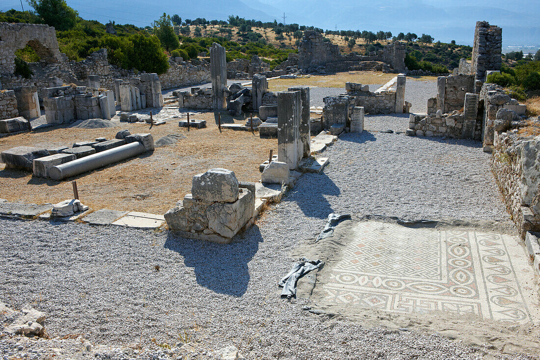 Ruins of the Byzantine Basilica in Xanthos, an ancient Lycian city in the South-Western Turkey.