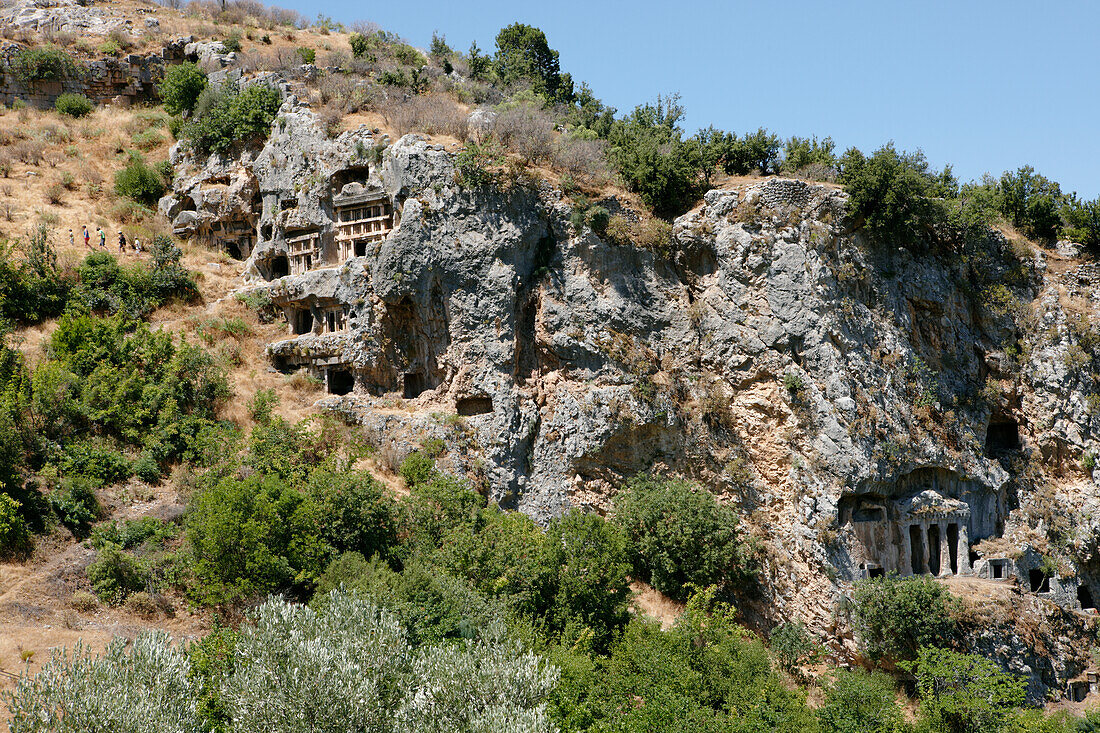 Rock-cut tombs in Tlos, an ancient Lycian city in the South West of modern Turkey.