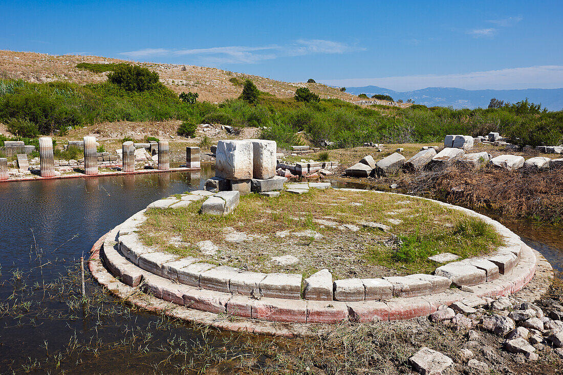 Ruins of the Great Harbour Monument in Miletus, an ancient Greek then Roman city of western Anatolia. Aydin Province, Turkey.