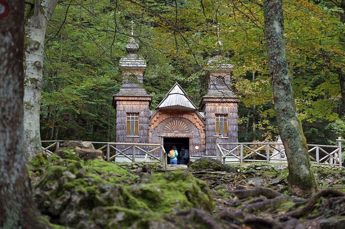  Russian Chapel at Vrisic Pass, Triglav National Park, Julian Alps, Slovenia 