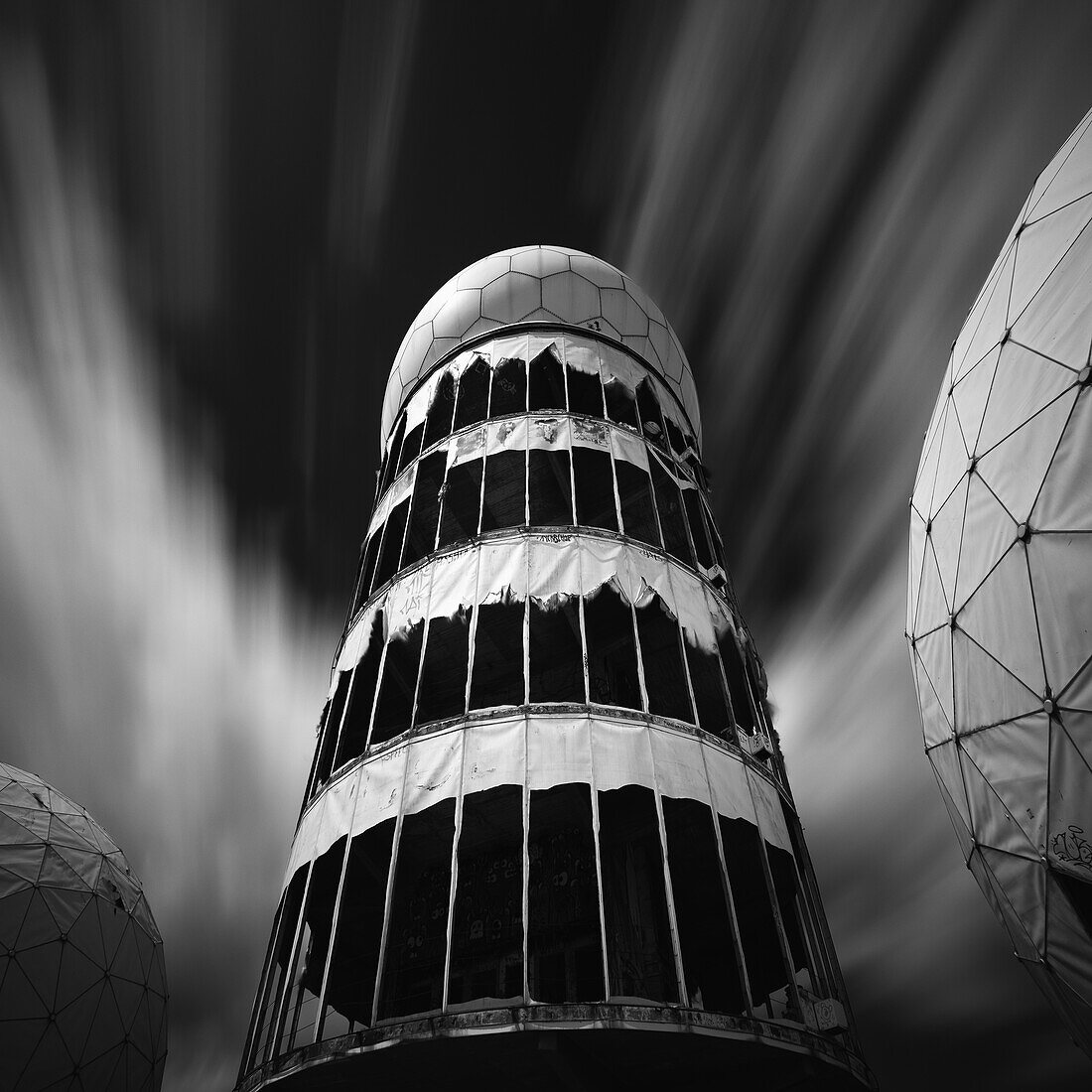  View of the radar dome of the former listening station on Teufelsberg, Grunewald; Berlin; Germany; Europe 