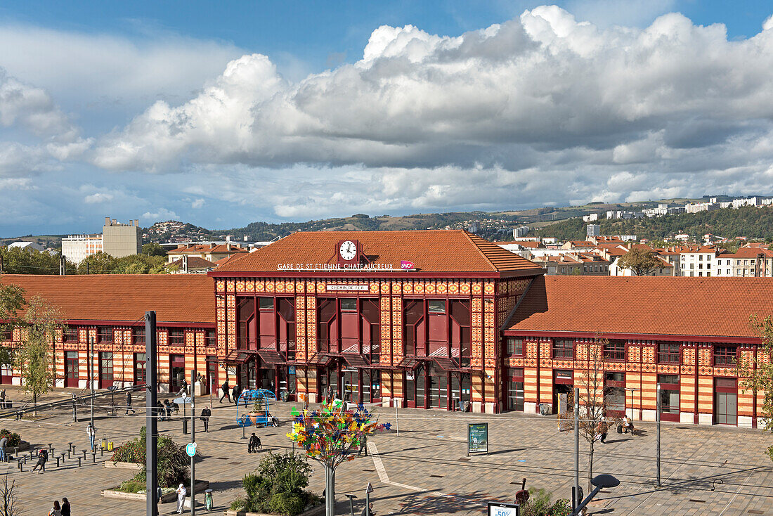 Saint-Etienne-Chateaucreux railway station, Saint-Etienne,  Loire department, Auvergne-Rhone-Alpes region, France, Europe