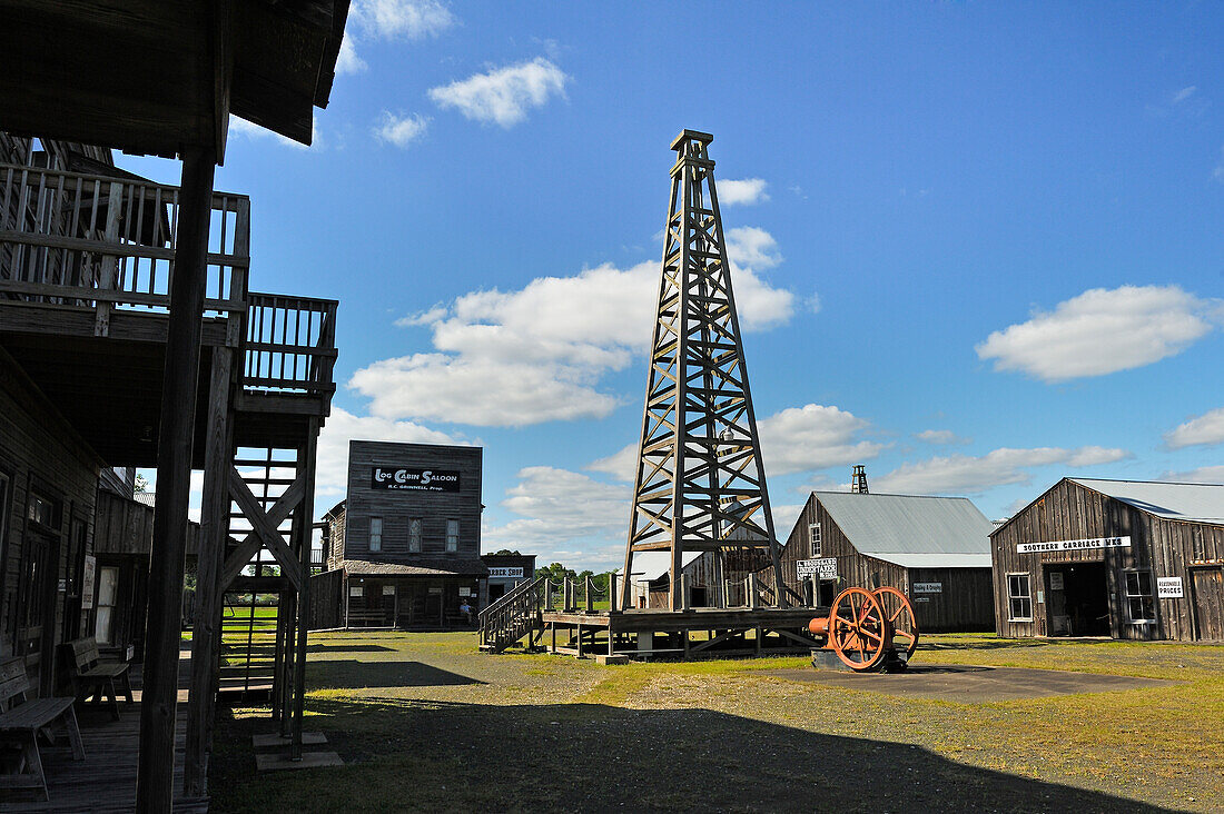 Das Spindletop-Gladys City Boomtown Museum  Erdölarbeiterdorf, Gladys City,  Spindletop, Beaumont, Texas, Vereinigte Staaten von Amerika, Nordamerika