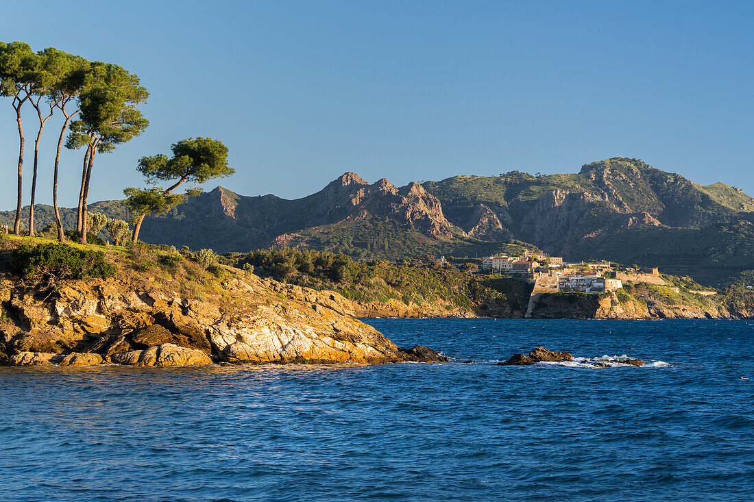  View of Porto Azzurro, Elba Island, Tuscany, Italy 