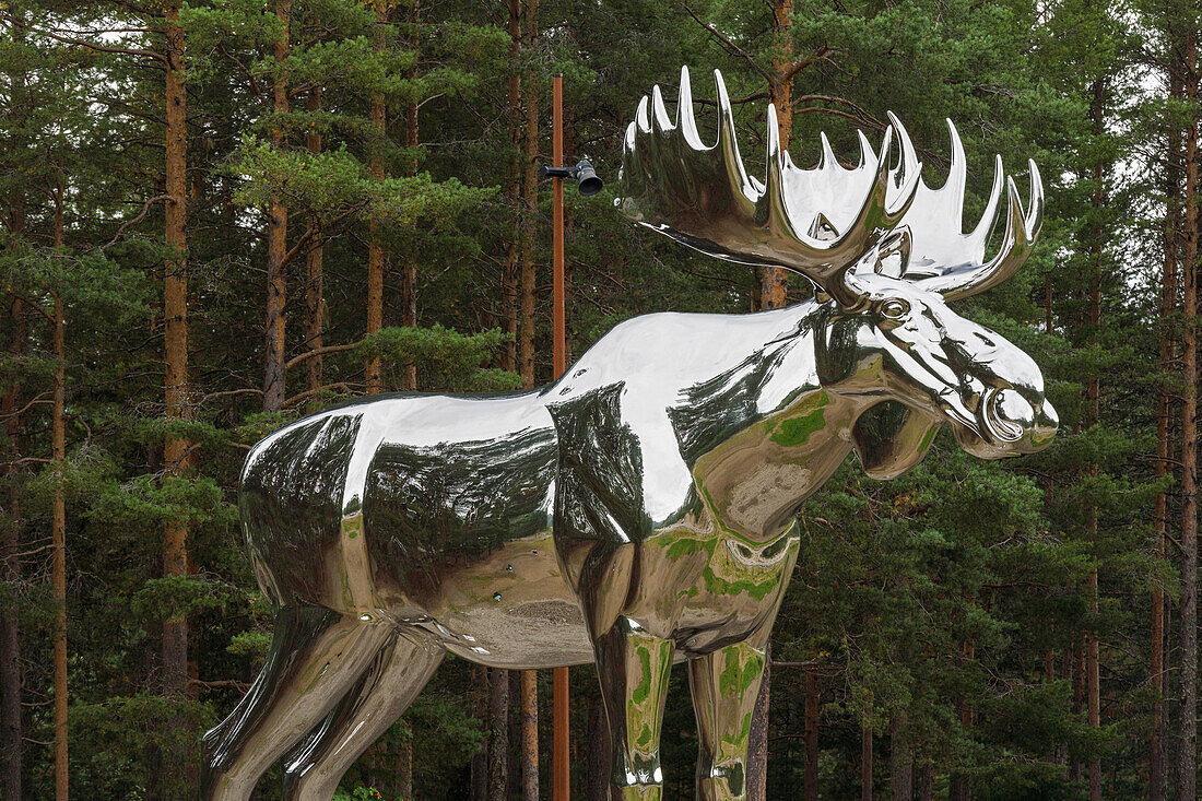 Stor Elgen, größter Elch der Welt, Rastplatz Bjøråa, Österdalen, Norwegen