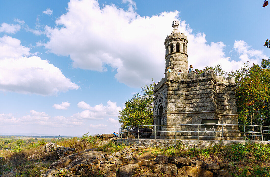  44th New York Infantry Monument on Little Round Top in Gettysburg National Military Park in Gettysburg, Adams County, Pennsylvania, USA 