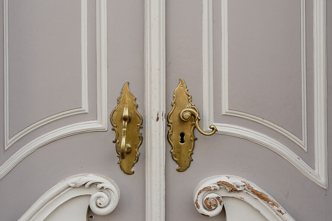  door handle on old front door 