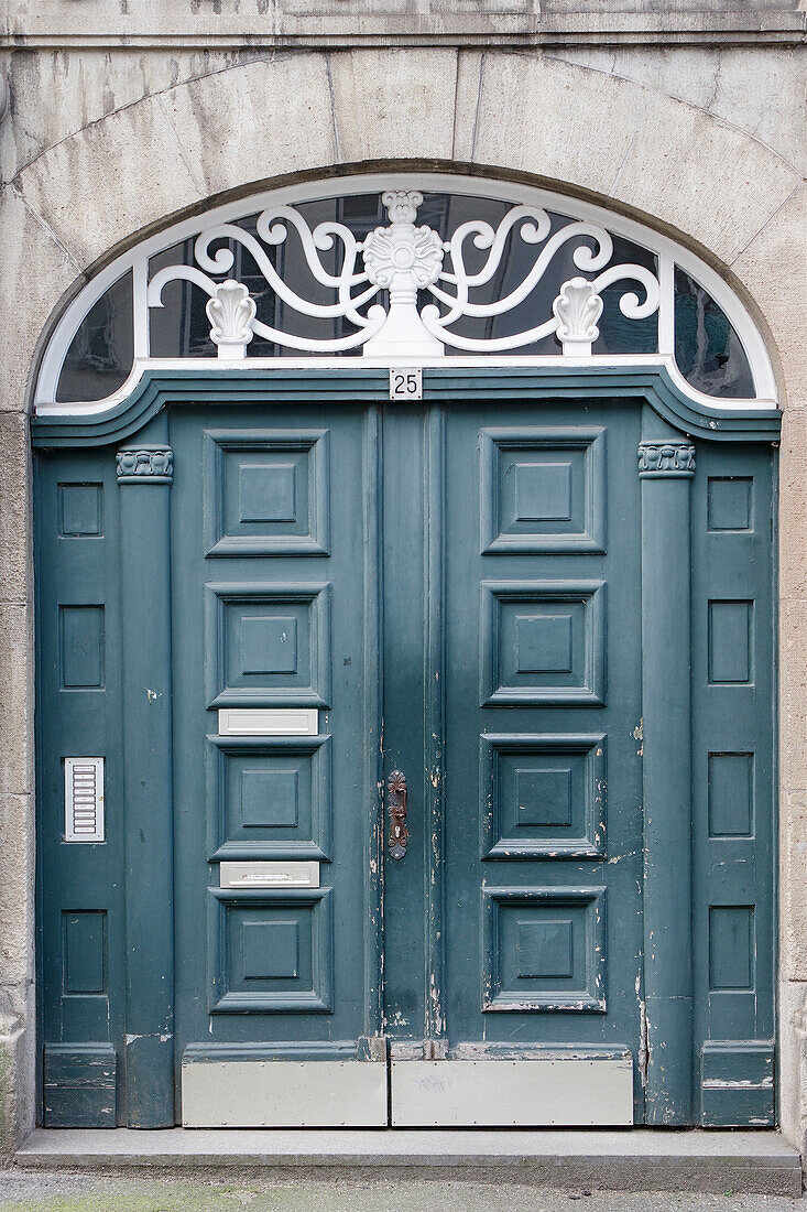  Blue artistic front door 