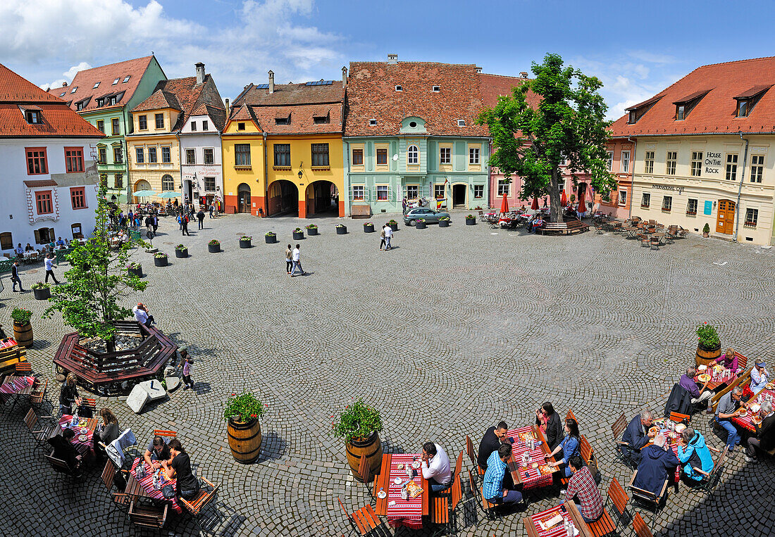 Cetatii square,Old Town,Sighisoara, Transylvania,Romania,Southeastern and Central Europe