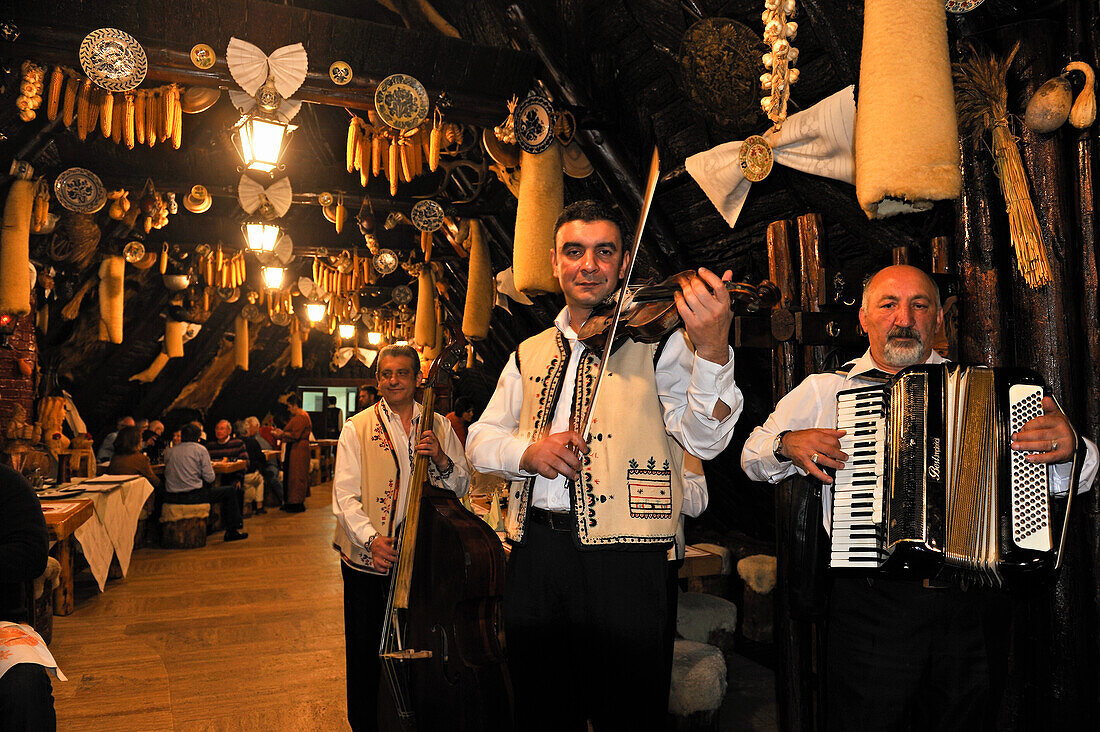 music band playing in  a restaurant at Poina Brasov, a winter sports resort near Brasov, Transylvania,Romania,Southeastern and Central Europe