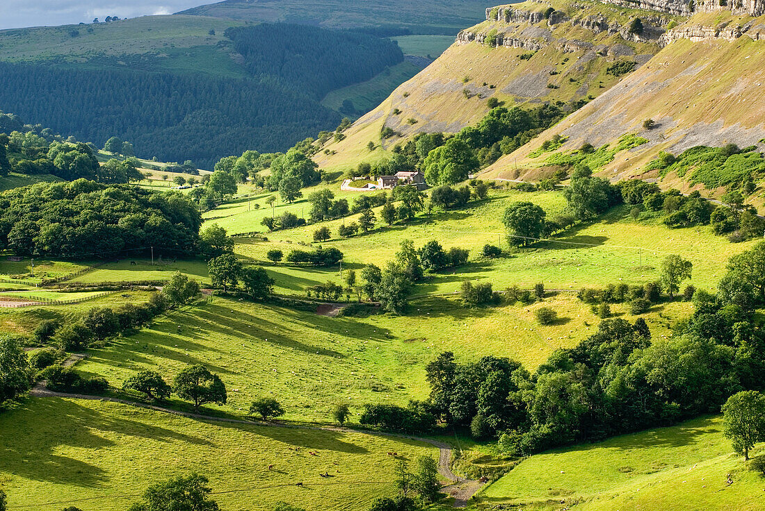  Landschaft um Llangollen, Wales, Vereinigtes Königreich, Großbritannien, Europa 