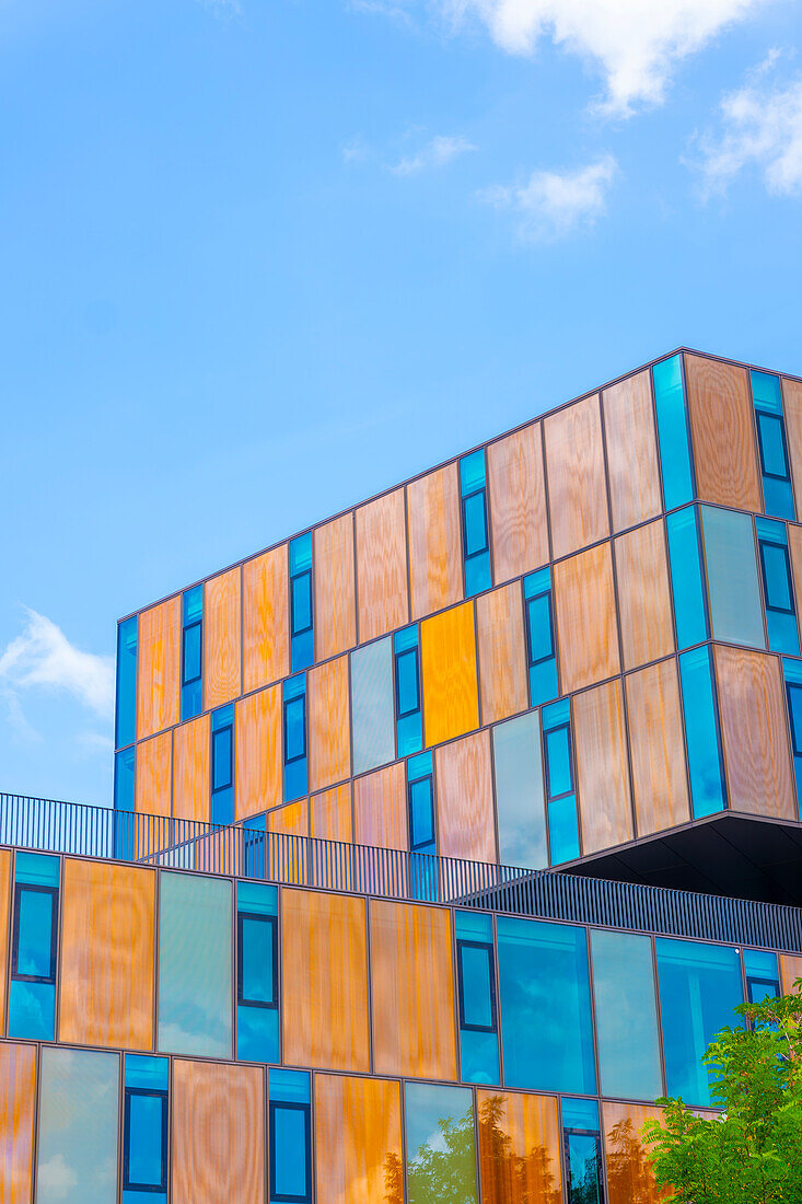 Beautiful Modern Building with Window in a Sunny Summer Day in City of  Fribourg, Canton Fribourg, Switzerland.