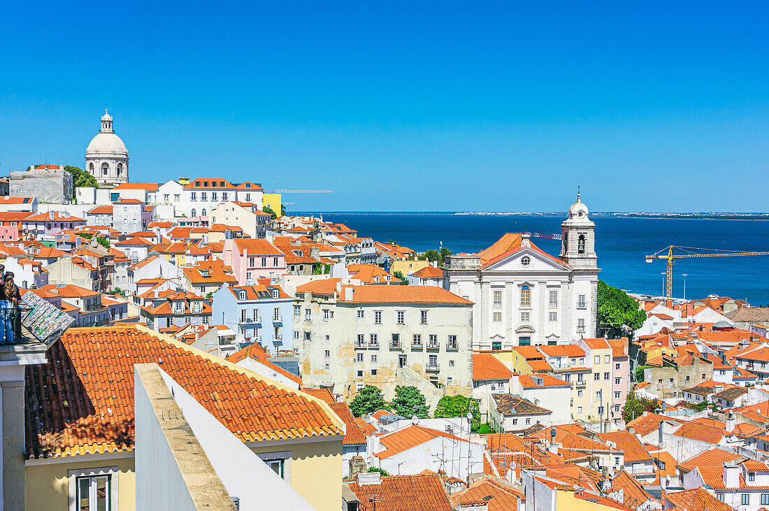  City views of the district of Sao Miguel, Lisbon, Portugal 